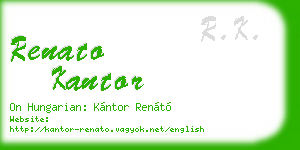 renato kantor business card